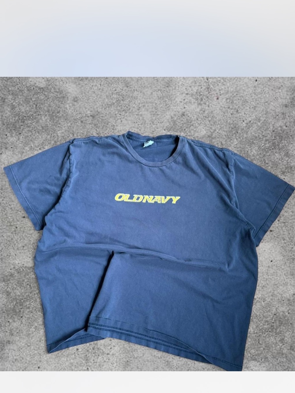 Old Navy Blue Short-Sleeve Tee with Yellow Logo